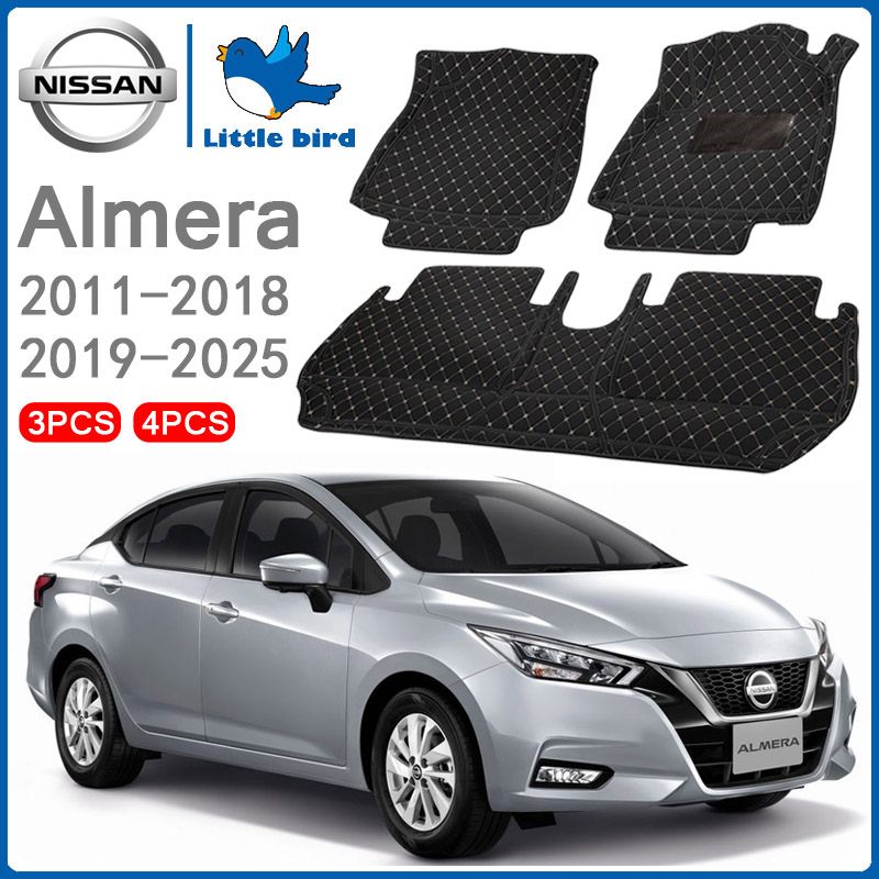 LittleBird พรมปูพื้นรถยนต์ โรงงานผลิตของไทย Nissan Almera 2011-2025 3/4PCS การรับประกันคืนสินค้าภายใน7วัน พรมรถยนต์ ราคา 1,599 บาท*ส่งฟรี