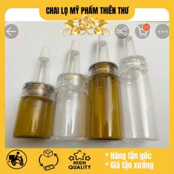 Chai lọ chiết serum đầu nhọn [5ml/10ml] / chai lọ chiết tinh chất bộ 3 nút / vỏ lọ tinh dầu