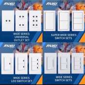 ROYU Wide Series 1,2,3 Gang Switch /Outlet