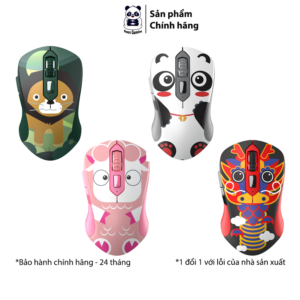 Chuột không dây DAREU LM115G Multi | Sheep, Dragon, Panda, Monkey, Lion
