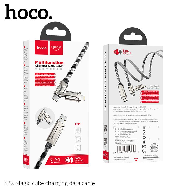 Cáp sạc nhanh 4in1 hoco s22