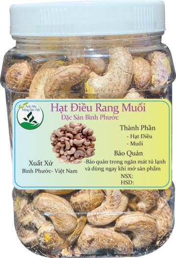 0.5kg Hạt điều rang muối- Đặc sản Bình Phước- Loại 1 xuất khẩu