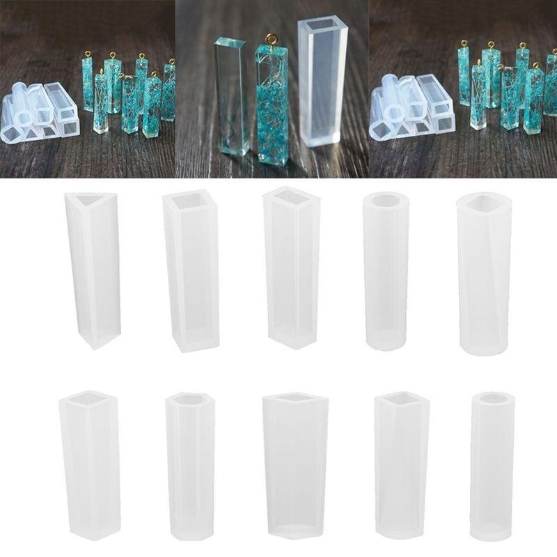 [HCM]Bộ 10 khuôn silicone hình trụ mặt dây chuyền