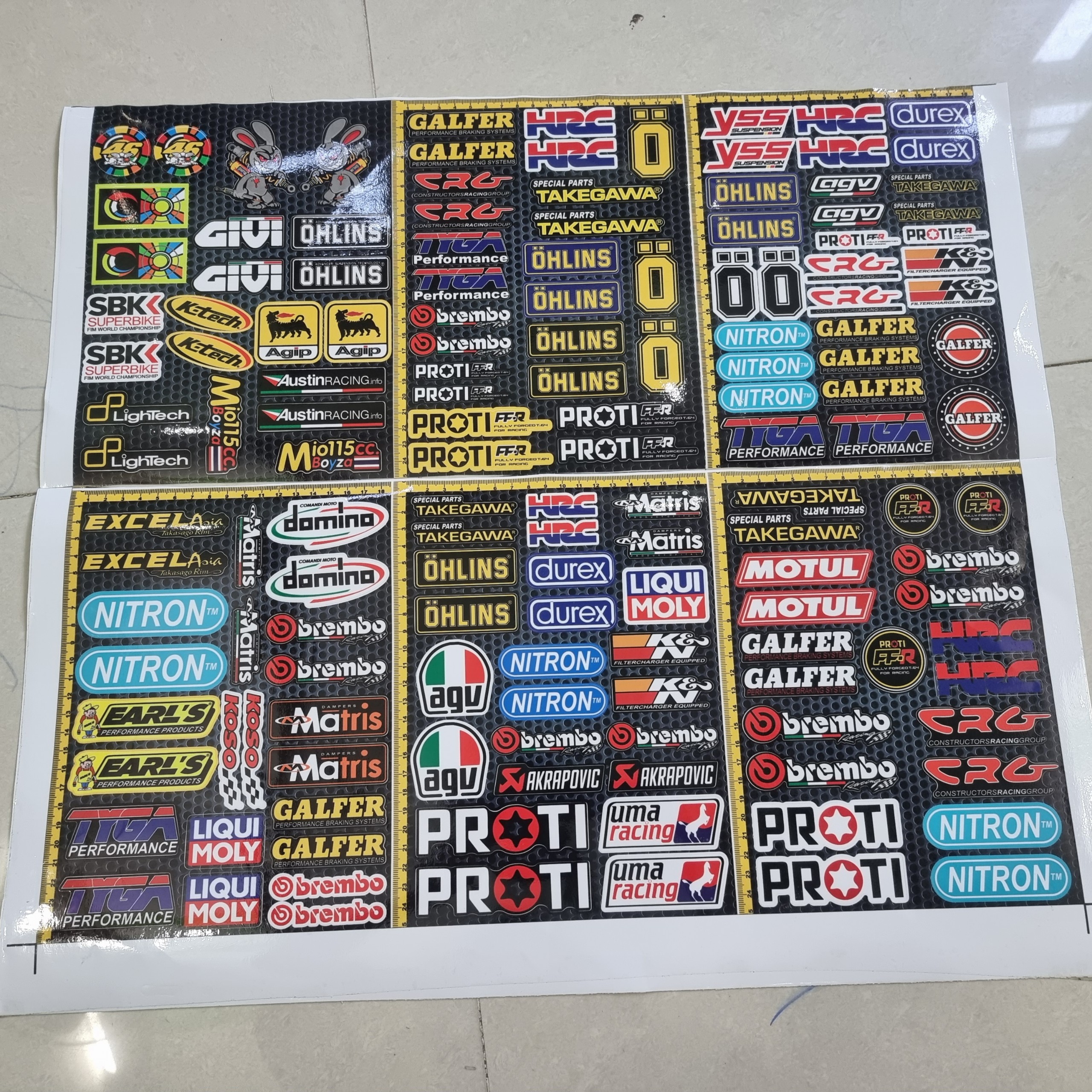 [HCM]combo 6 tấm logo nhãn hiệu xe máy