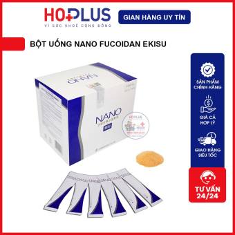 Bột uống Nano Fucoidan Ekisu hộp 60 gói Nhật bản hỗ trợ điều trị ung thư, tăng cường miễn dịch, tăng sức đề kháng - Hoplus