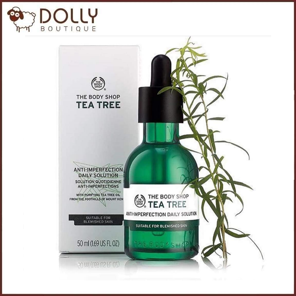 Tinh Chất Loại Bỏ Khuyết Điểm Và Tình Trạng Mụn The Body Shop Tea Tree Anti-Imperfection Daily Solution 50ml
