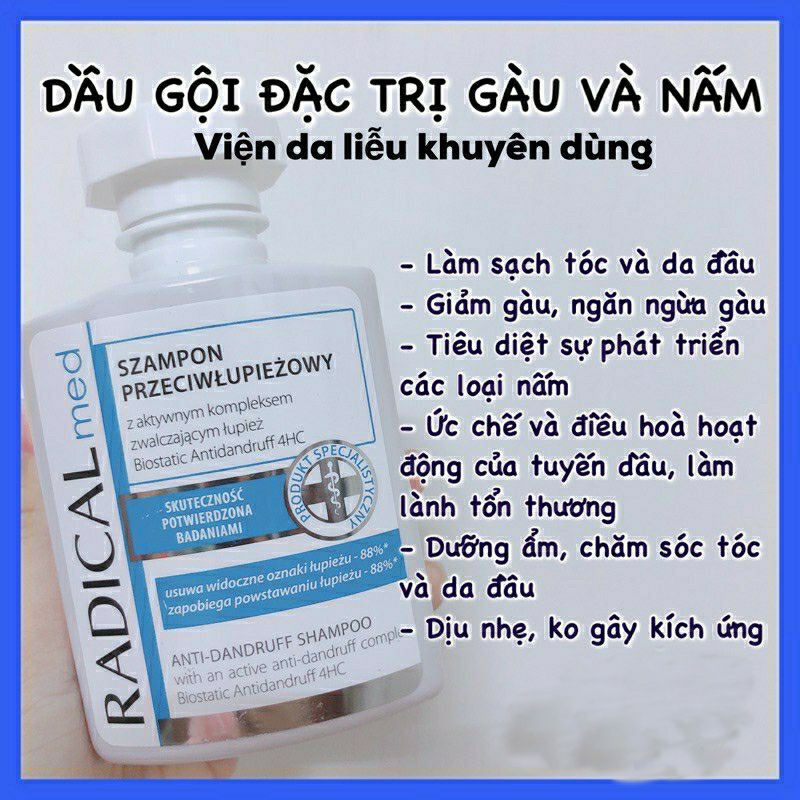 Dầu gội radical med giảm gàu ngứa 300ml
