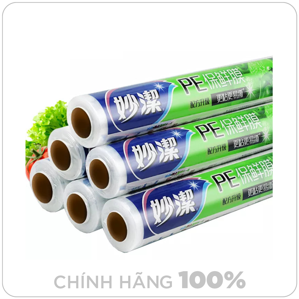 Màng bọc thực phẩm miaojie 2 size 30cm x 50m và 30cm x 90m