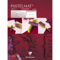 กระดาษวาดเขียน สำหรับสีพาสเทล สีไม้ สีชอล์ก สีเทียน ผิวหยาบ สีขาว 30x40ซม. Pastelmat Pad - White 360g 30x40cm 12 sheets CLAIREFONTAINE 96029C