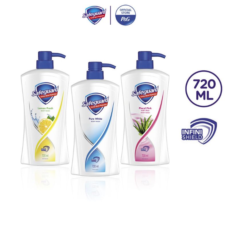  Sữa tắm Safeguard 720ml giúp diệt khuẩn làm sạch da hiệu quả với hương thơm tươi mát giảm thiểu mùi cơ thể khó chịu 
