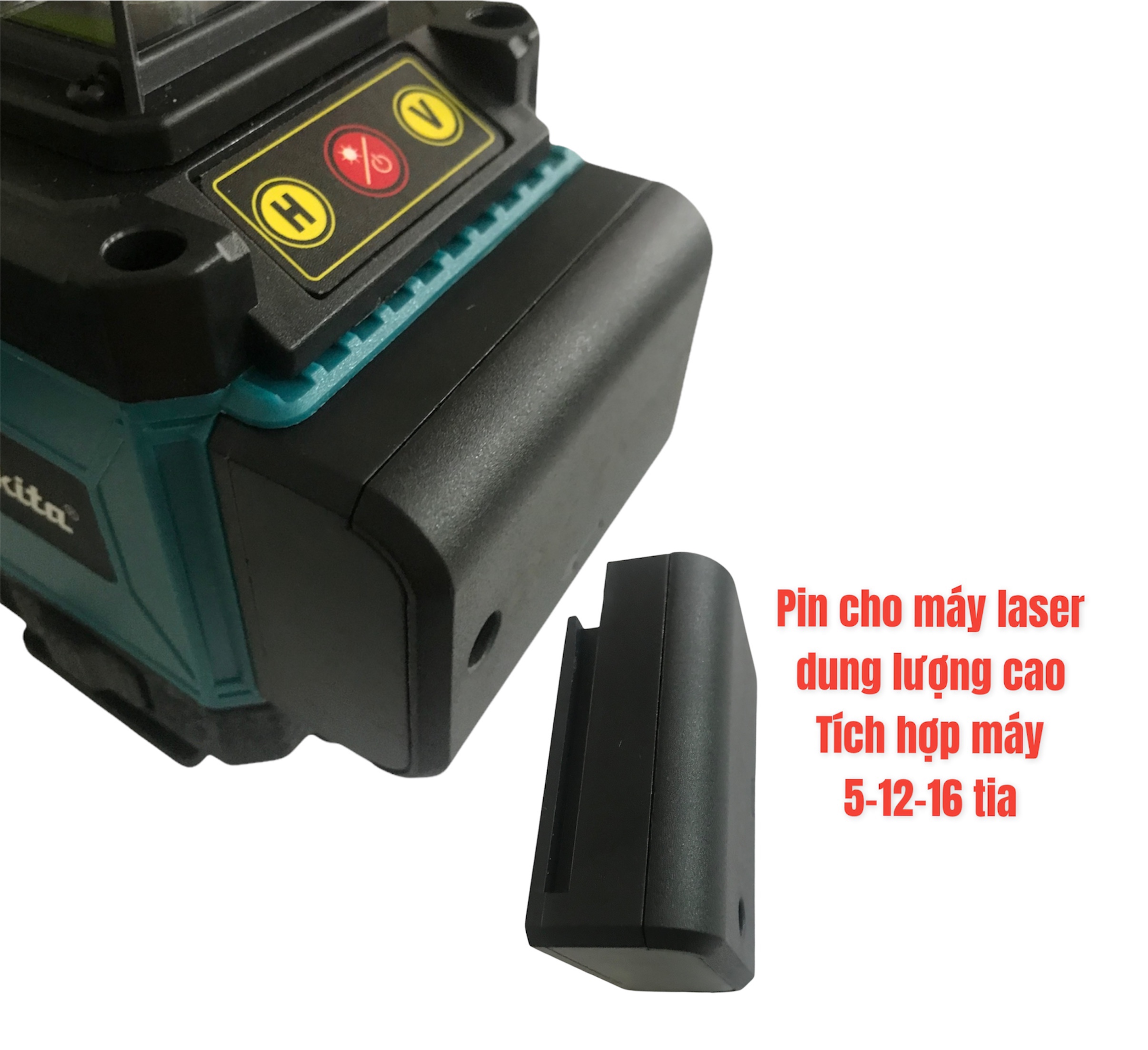 Pin gài máy cân mực laser 2 chấu (Dùng được cho loại 5 tia và 12 tia)