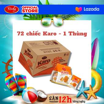 Combo 72 chiếc bánh Karo Richy thơm ngon tròn vị - 1 Thùng