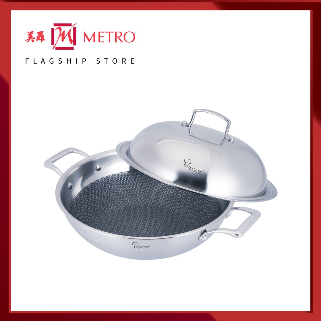 La Gourmet Shogun Senjo 40cm Marble Wok LGSO347718 | Induction