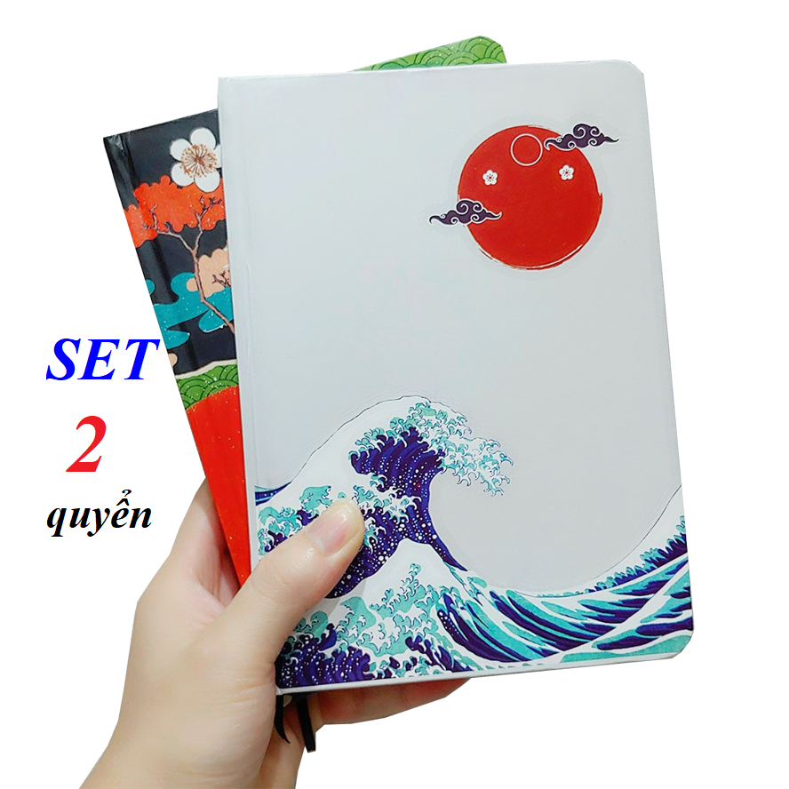 Combo 2 quyển sổ tay khổ A5 bìa cứng phong cách NHẬT BẢN