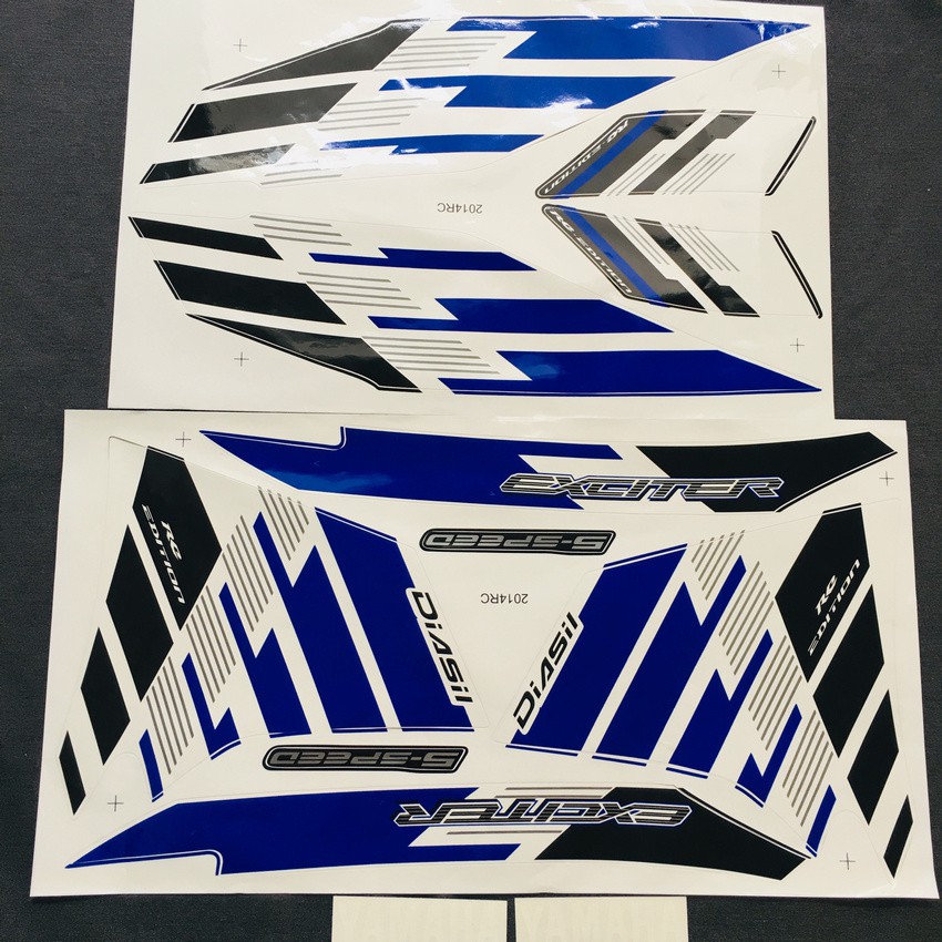 [DECAL xe máy] Trọn bộ tem dán dàn áo xe EXCITER 135 RC đời 2014 tem dán full áo xe tân trang và nâng cấp mới