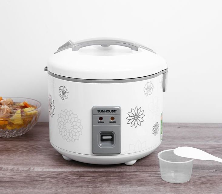 Nồi cơm điện nắp gài Sunhouse 1.8 lít SHD8603- Hàng trưng bày-sử dụng cho 4-6 người ăn- lòng nồi chống dính Whitford