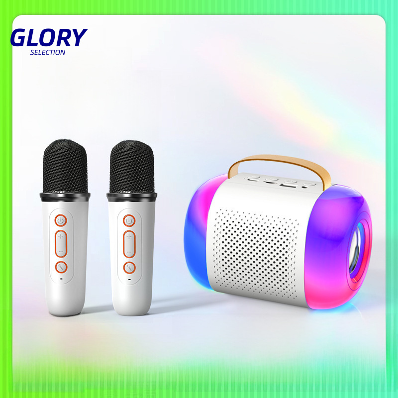 Portable Karaoke Machine With 2 Wireless Mics - Bluetooth Speaker & All-In-One Karaoke System For Home/Outdoor, 2000mAh Battery, Party Mixer & Song Box (Plug-And-Play)
