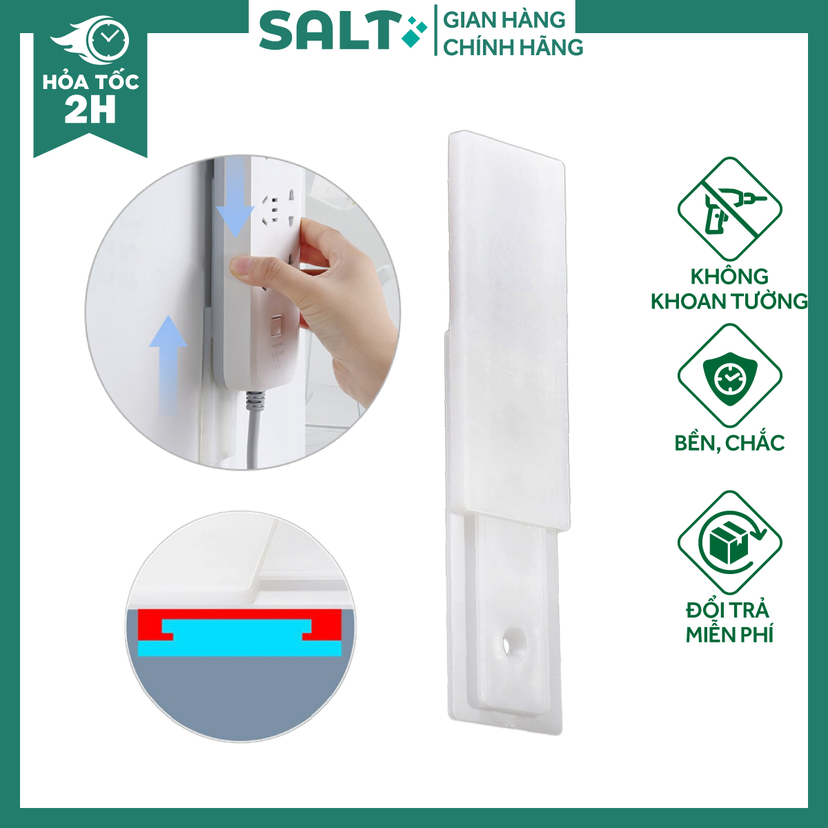 Giá Treo Ổ Cắm Điện, Cục Phát Wifi Gắn Tường Thông Minh, Tiện Ích