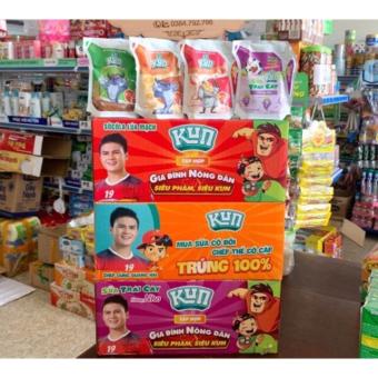 Thùng Sữa Lif Kun túi 110mlx 24 Gói Hương Nho/Sôcola/Cam/Dâu