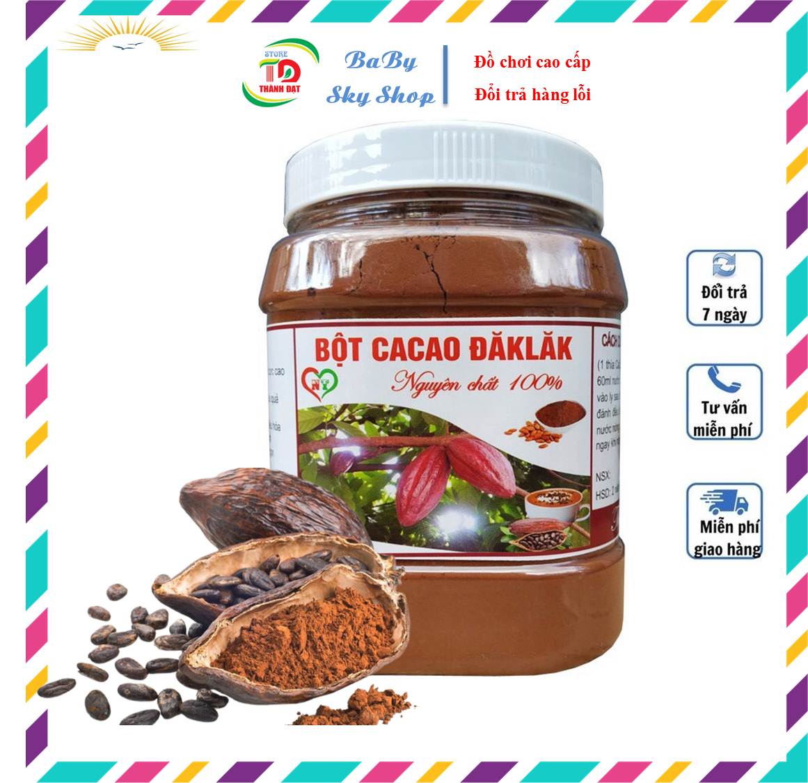Bột Cacao nguyên chất Đắk Lắk thơm ngon, bổ dưỡng, an toàn
