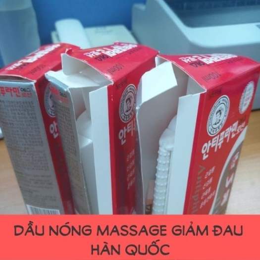 Dầu nóng xoa bóp hàn quốc chính hãng xoa bóp massage màu đỏ antiphlamine 100ml
