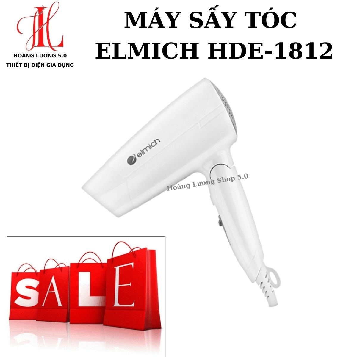 Máy sấy tóc Elmich HDE-1812, Máy sấy tóc Elmich có 3 Chế độ điều khiển nhiệt độ tiện lợi, và Tự động ngắt khi quá nhiệt.