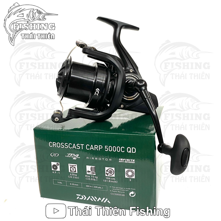Máy câu cá daiwa crosscast carp 5000c qd
