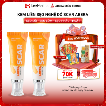 Kem mờ sẹo, liền sẹo, các loại sẹo lồi, sẹo lõm, sẹo bỏng, sẹo tai nạn - Kem liền sẹo nghệ đỏ Scar Abera