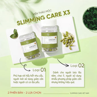 Viên thảo mộc Giảm cân Slimming Care X3 hộp 30v, thảo mộc thanh lọc cơ thể từ thiên nhiên an toàn tại nhà