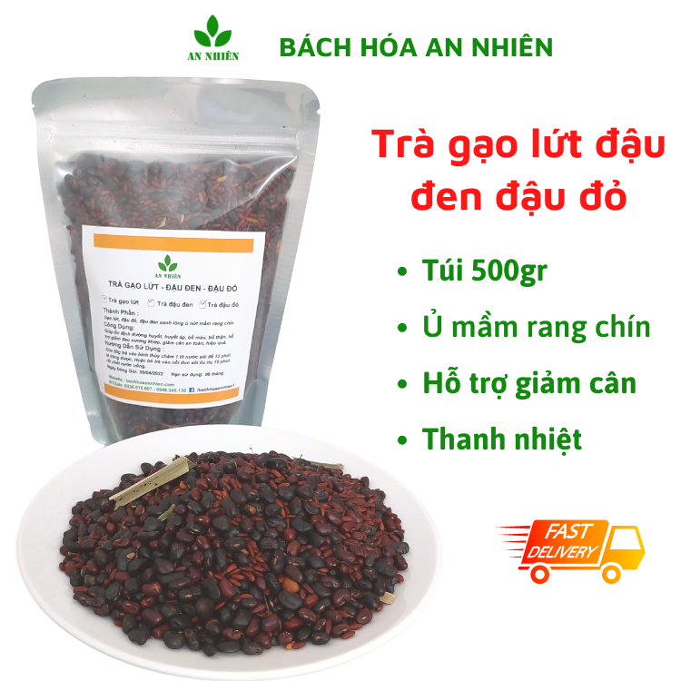 Trà gạo lứt đậu đen đậu đỏ thanh nhiệt detox giảm cân An Nhiên gói 500gr