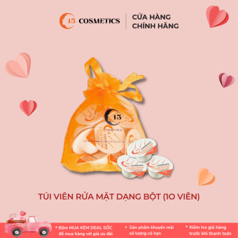 10 Viên Rửa Mặt Dạng Bột C13 Cosmetics Công Nghệ Enzyme Thực Vật Clear Enzyme Powder Wash