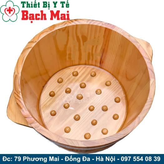 Chậu Gỗ Ngâm Chân - Chậu Ngâm Chân Bằng Gỗ Có Hạt Massage