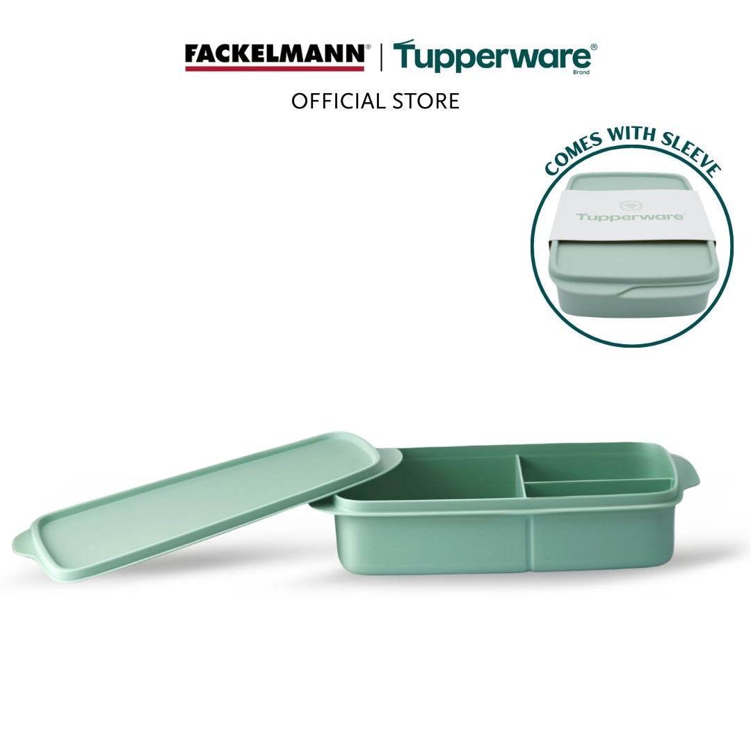 Tupperware Rectangular Divided Lunch Box (1L, Pink) TP0025