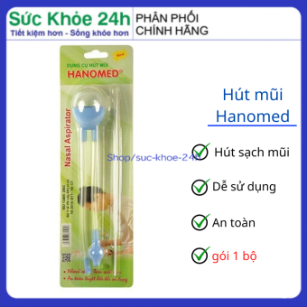 Dụng cụ hút mũi HANOMED hút sạch đờm cho bé , giảm đau sung mũi họng