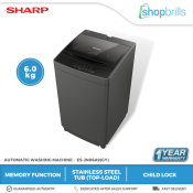 Sharp 6.0 Kg. Fully Automatic Top Load Washing Machine