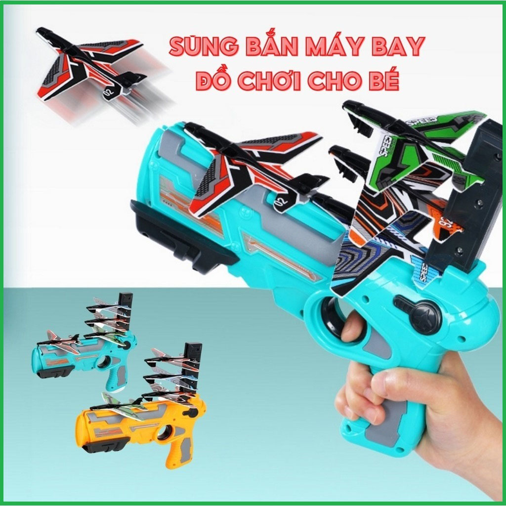 Đồ chơi sung bắn máy bay 4 tầng cho bé đồ chơi phóng máy bay lượn mô hình trẻ em - máy bay cho bé.