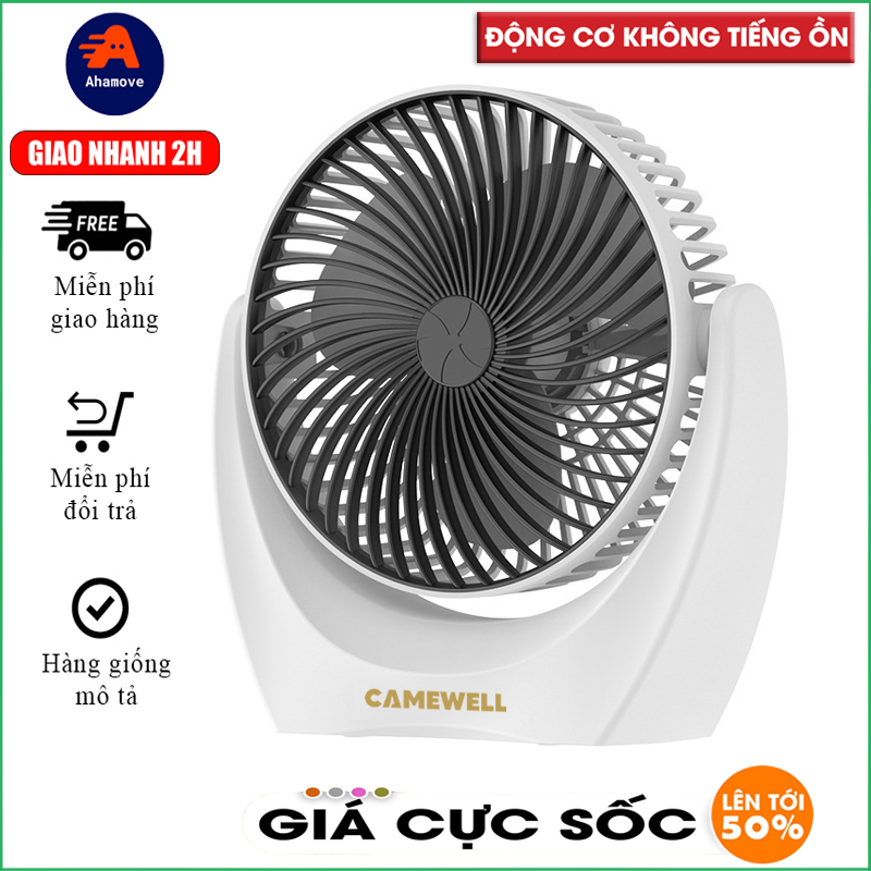 Quạt mini để bàn 2 tốc độ, Quạt để bàn văn phòng mini CameWell C201F