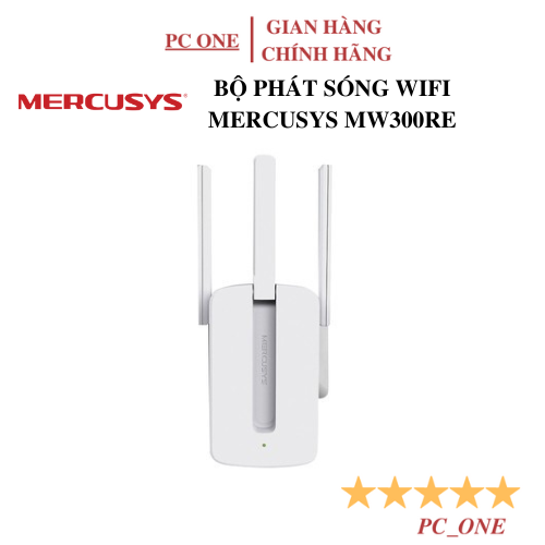 Bộ kích sóng mercusys mw300re 3 râu - hàng chính hãng
