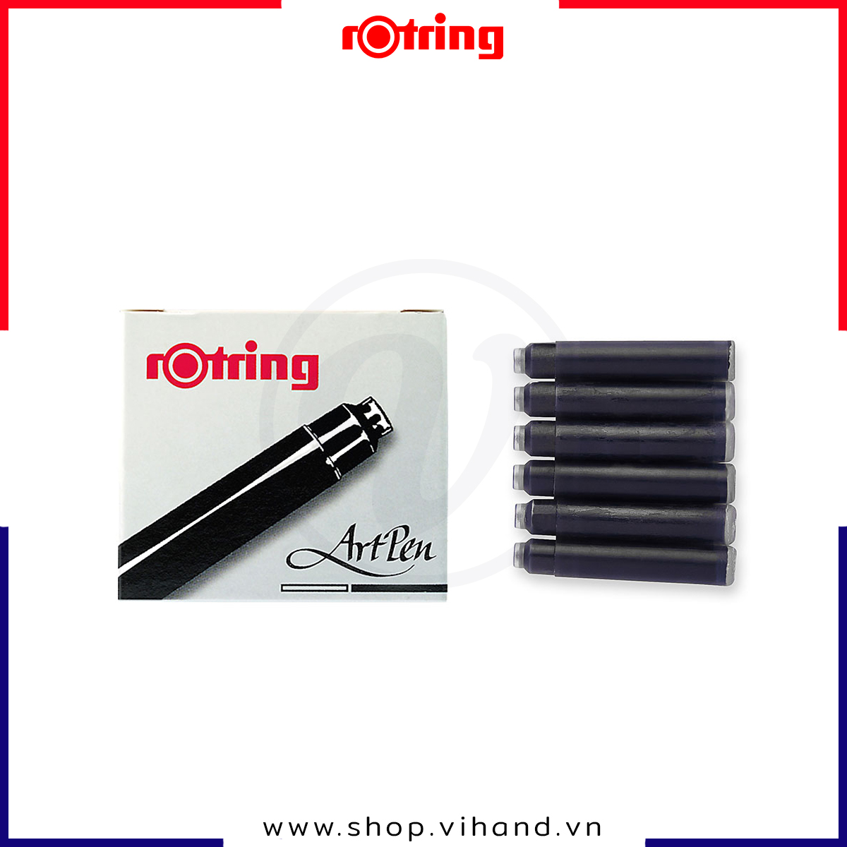 Hộp 6 ruột mực cho bút máy thư pháp Rotring ArtPen Ink