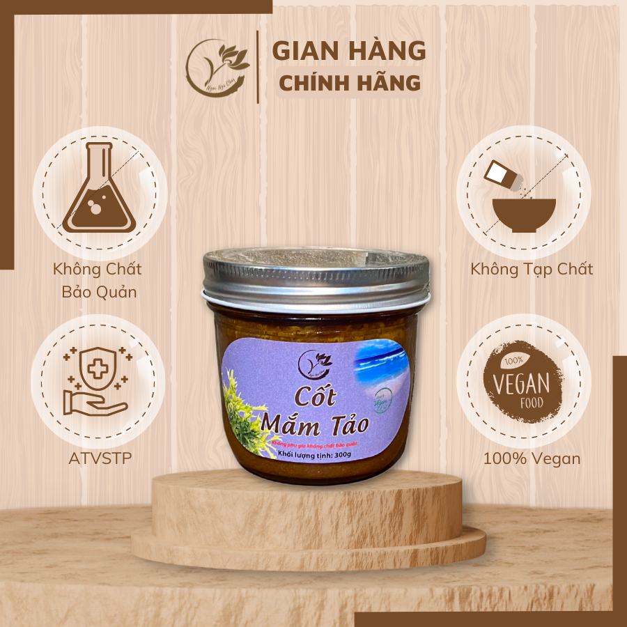 Cốt Mắm Tảo Chay Ngọc Ngà Vegan. Dùng để chế biến món ăn, chấm bún đậu siêu ngon, chay mặn đều dùng được
