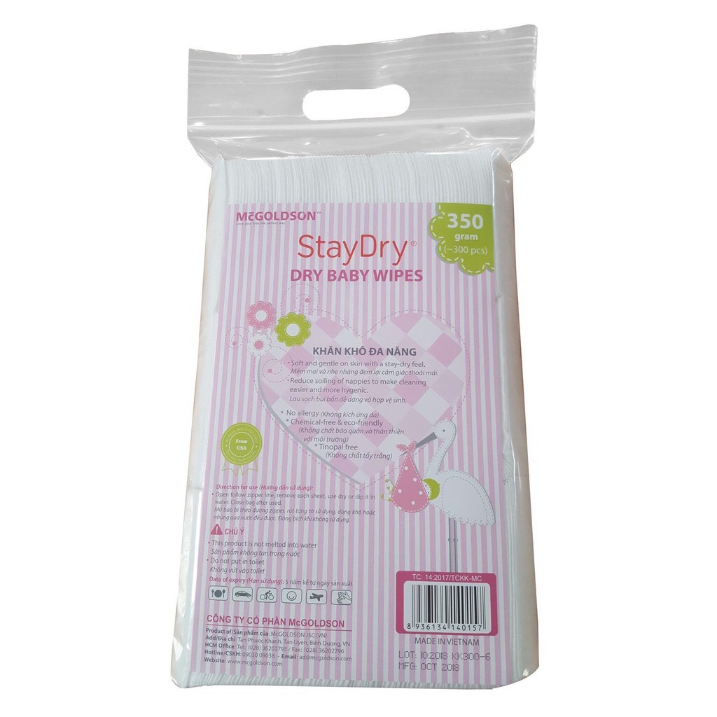 Khăn khô đa năng staydry Mcgoldson 350g