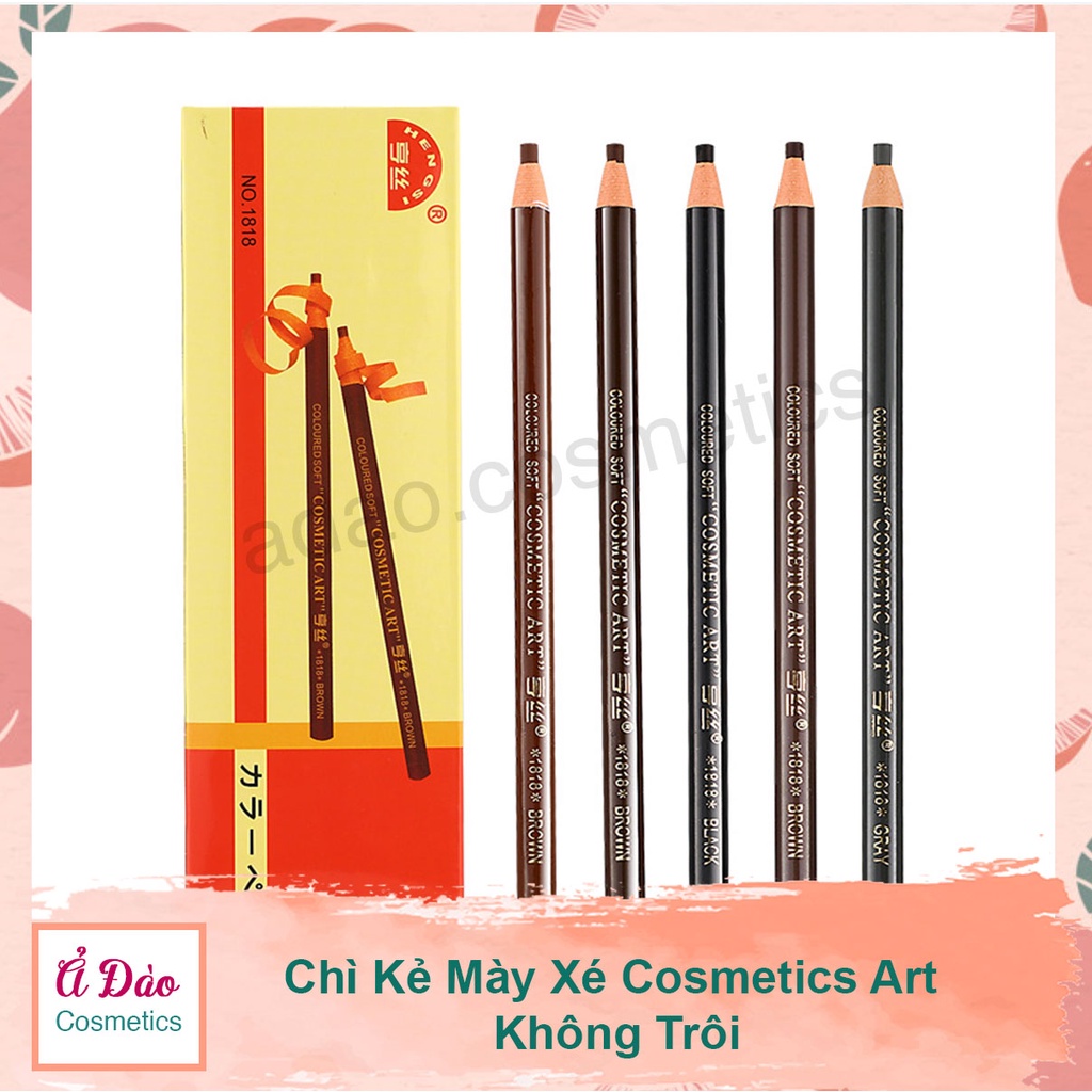 Chì xé kẻ mày Cosmetics Art bền màu, không trôi | Chì xé phẩy sợi lông mày, trang điểm chuyên nghiệp