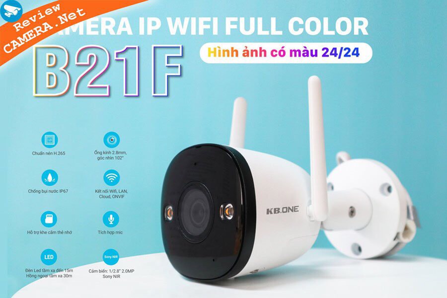 Camera wifi siêu nét 4mp ngoài trời kbvision kbone kn-kn-b41 hoặc 2mp kbone kn-b21