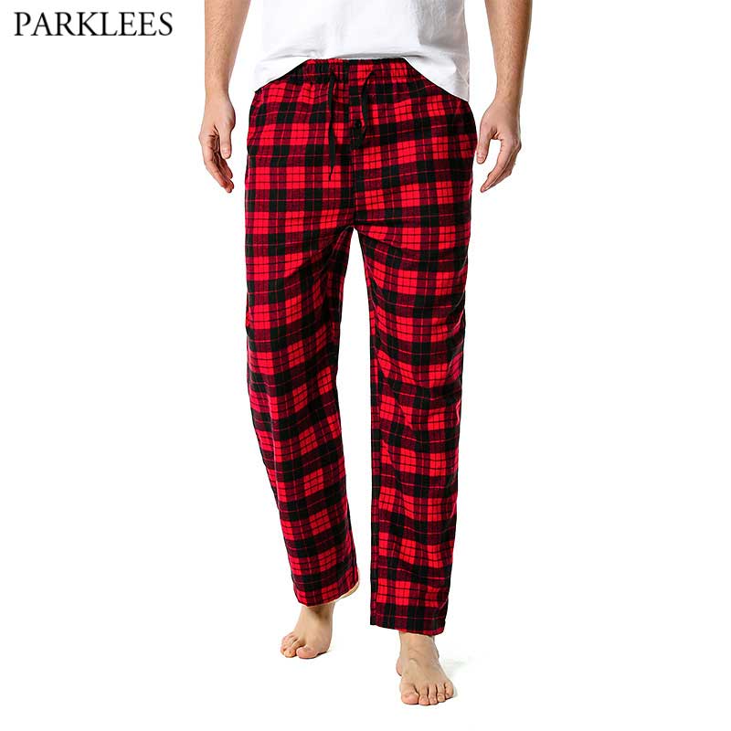 black plaid pj pants