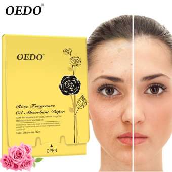 OEDO 1 hộp 90 miếng giấy thấm dầu hương hoa hồng, kiểm soát dầu, làm trắng da - INTL