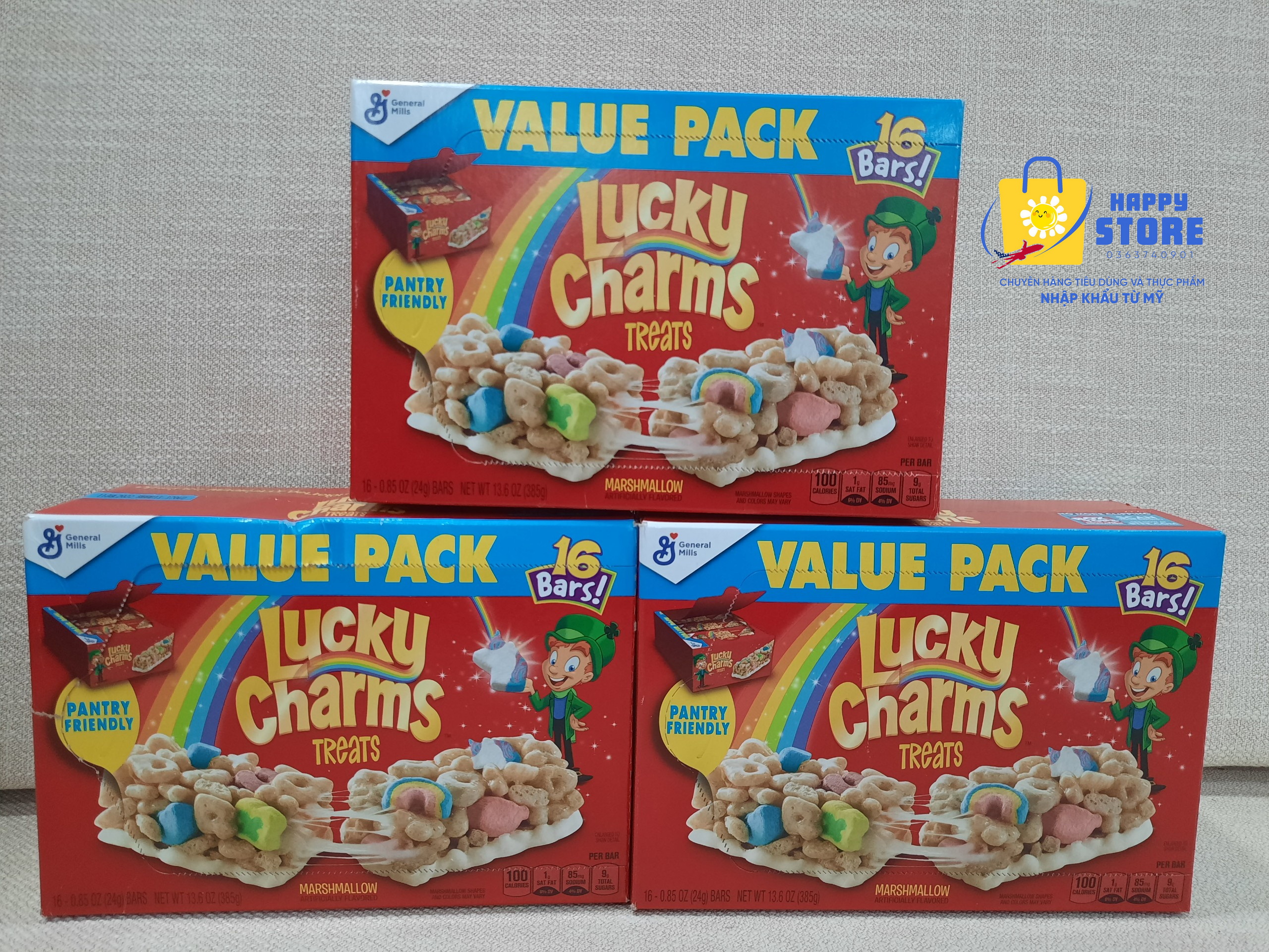 Bánh ngũ cốc dạng thanh vị lucky charms