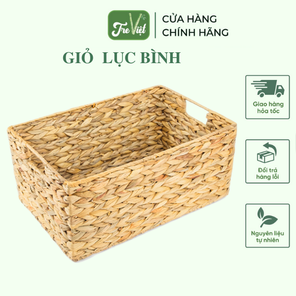 Giỏ lục bình chữ nhật đa năng đựng đồ - Storage basket - có sẵn 3 size