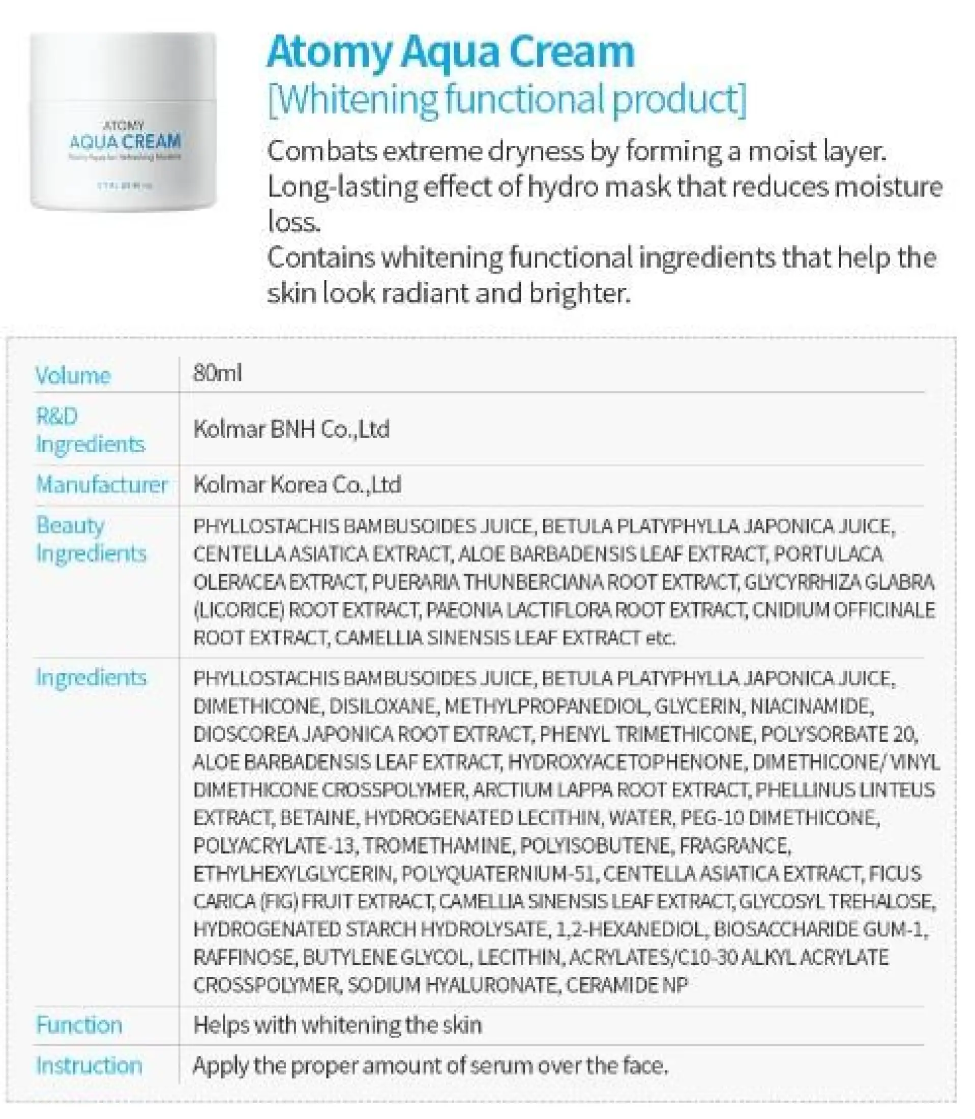 Atomy Aqua 3set 3 Items Set Buy Sell Online Facial Moisturizers With Cheap Price Lazada Singapore