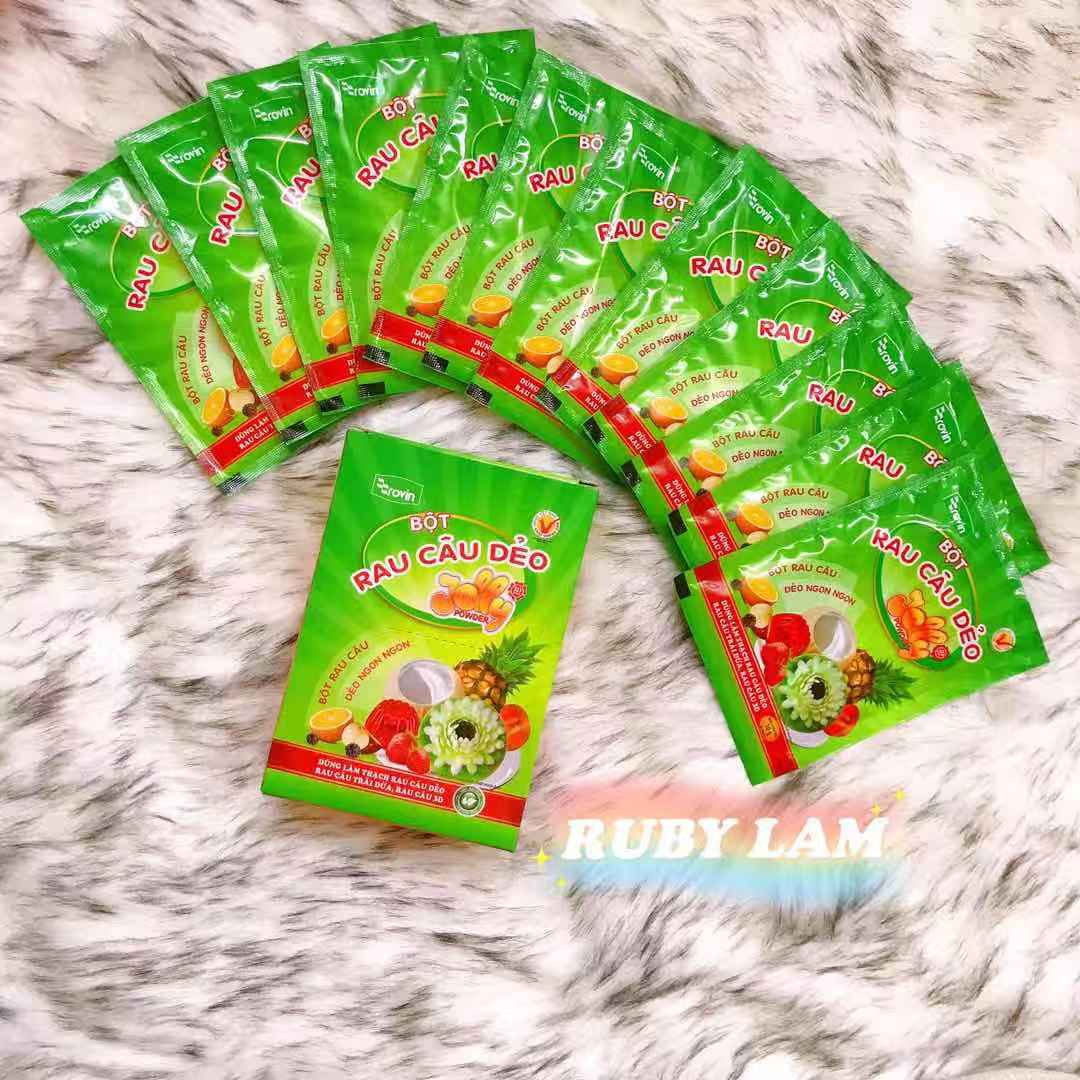 Rau câu dẻo - hoàng yến - rovin - 20 hộp/thùng