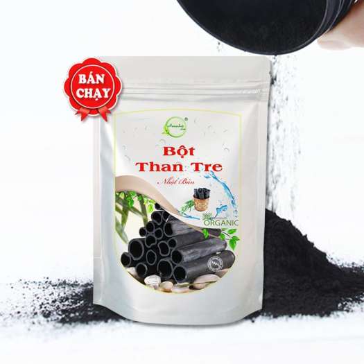 Bột than tre hoạt tính nhật bản trắng răng ngăn mụn thải độc kiềm nhờn 20gr - Henashop